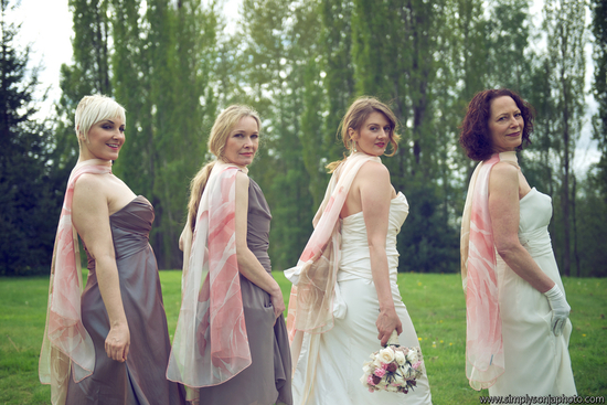 Couture silk bridal wraps